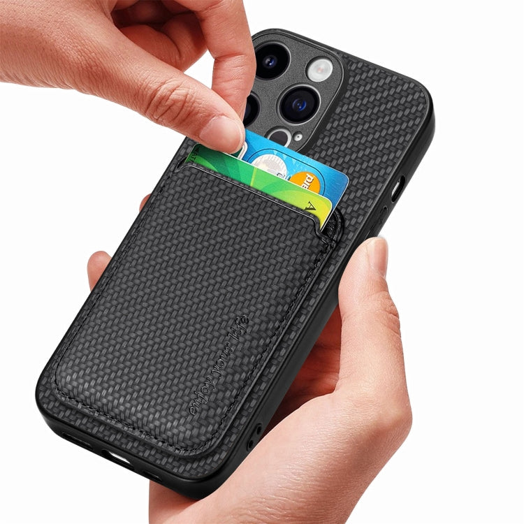 Carbon Fiber Leather Card Magsafe Phone Case, Series 1