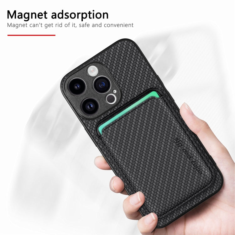 Carbon Fiber Leather Card Magsafe Phone Case, Series 1