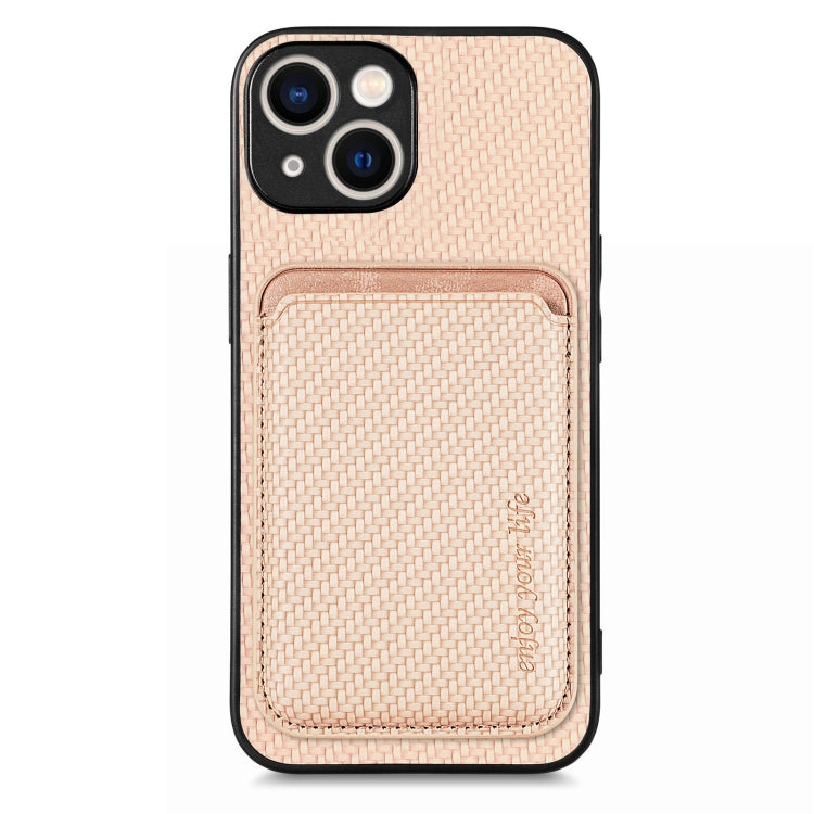 Carbon Fiber Leather Card Magsafe Phone Case, For iPhone 16, For iPhone 15 Pro Max, For iPhone 15 Pro, For iPhone 15 Plus