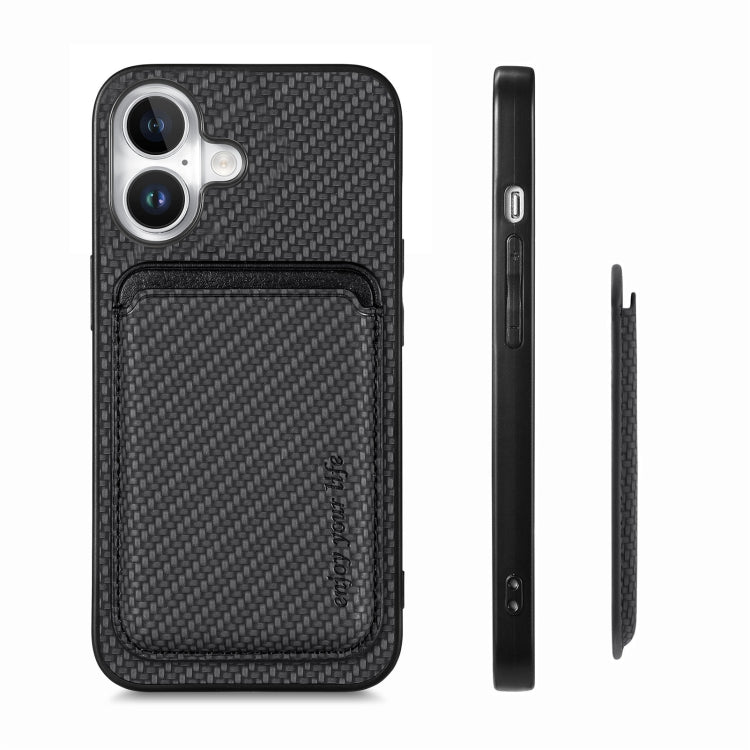 Carbon Fiber Leather Card Magsafe Phone Case, Series 2