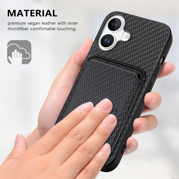 Carbon Fiber Leather Card Magsafe Phone Case, Series 2