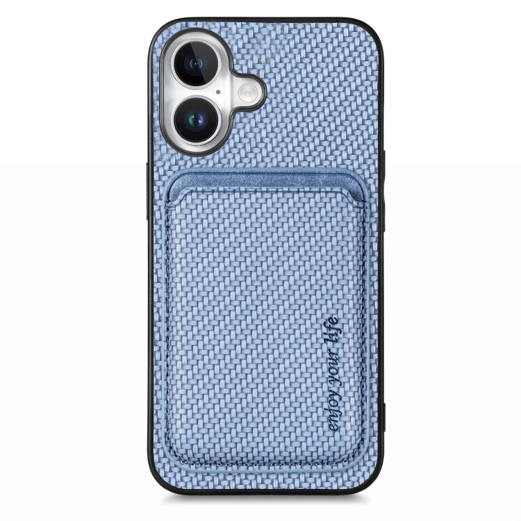 Carbon Fiber Leather Card Magsafe Phone Case, For iPhone 16, For iPhone 15 Pro Max, For iPhone 15 Pro, For iPhone 15 Plus