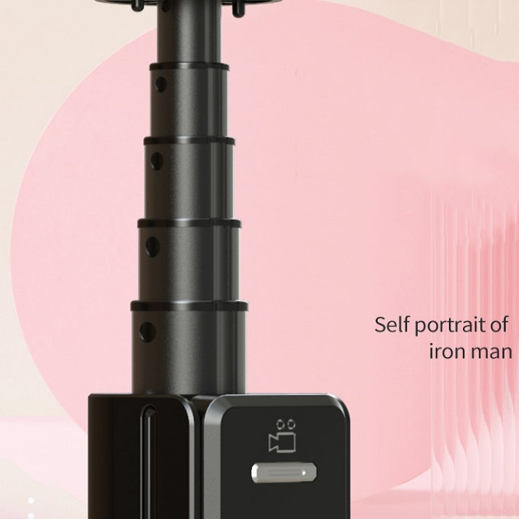 Integrerad Bluetooth-selfiestick med vibratofjärrkontroll och sminkspegel 2 varianter 1,33m & 1,70m