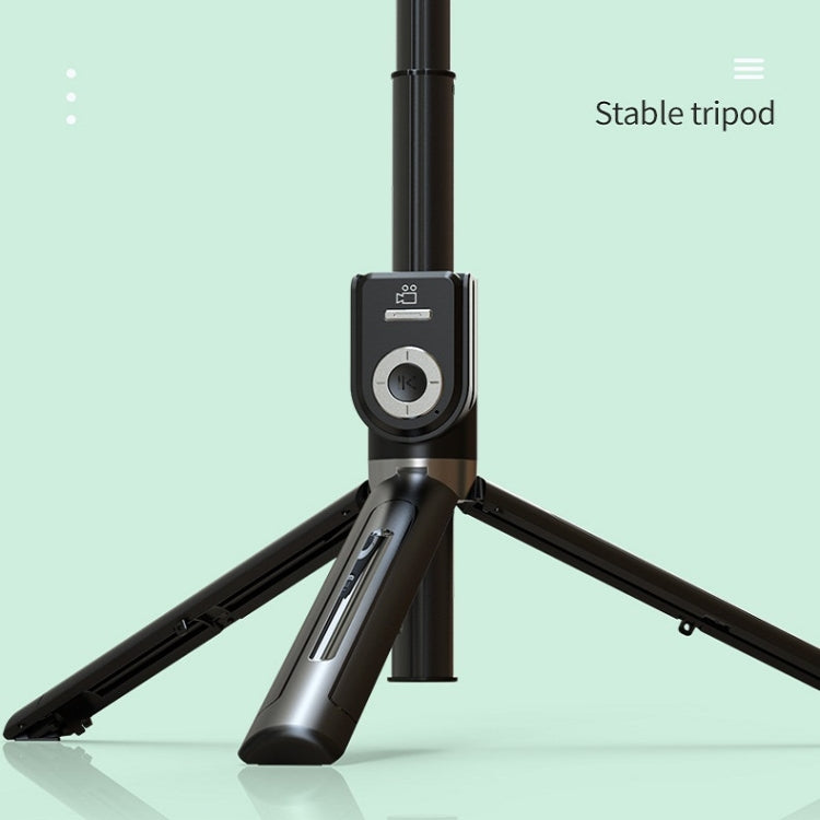 Integrerad Bluetooth-selfiestick med vibratofjärrkontroll och sminkspegel 2 varianter 1,33m & 1,70m