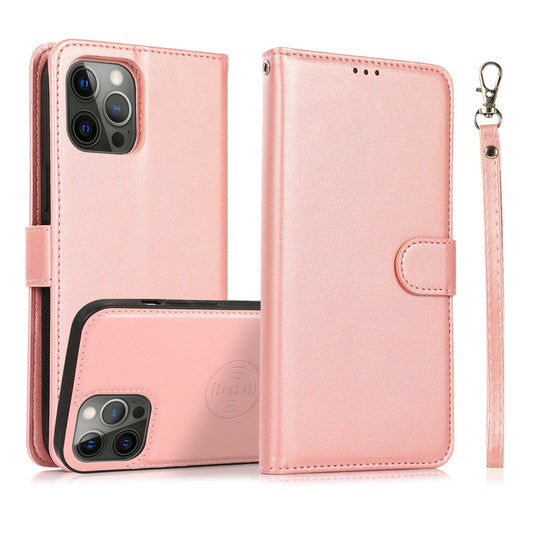 iphone 14 Pro 2 in 1 Magnetic Flip Leather Wallet Case Removable shell