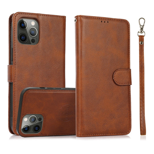 iphone 14 Plus 2 in 1 Magnetic Flip Leather Wallet Case Removable shell